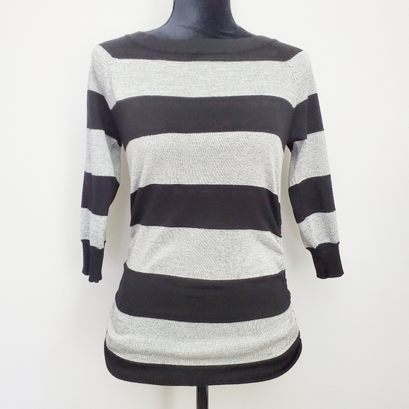 Love Always Sweaters - Love Always Striped Sweater Size Medium